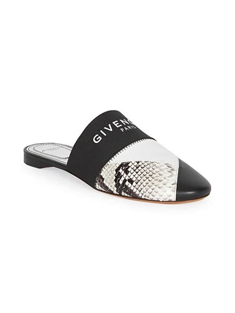 givenchy mules saks|Shop Givenchy Bedford Flat Leather Mules .